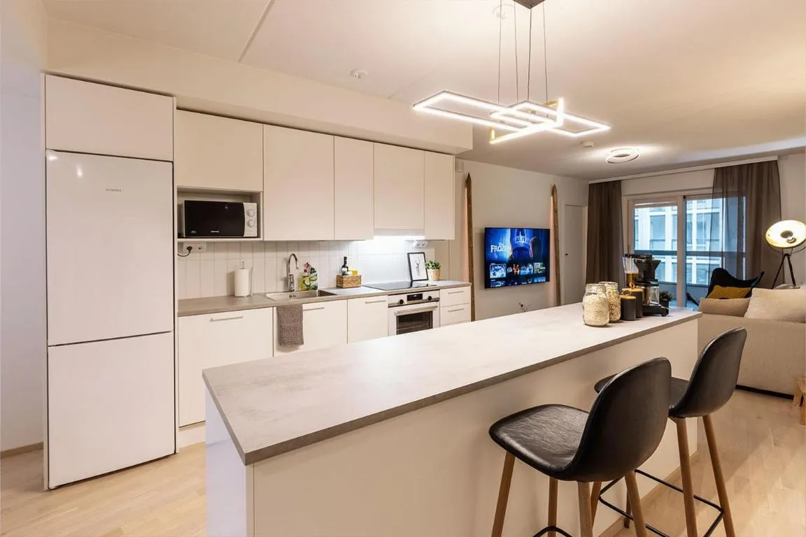 Image of Stylish Scandinavian Suite – Sauna, Harbor & Free Parking